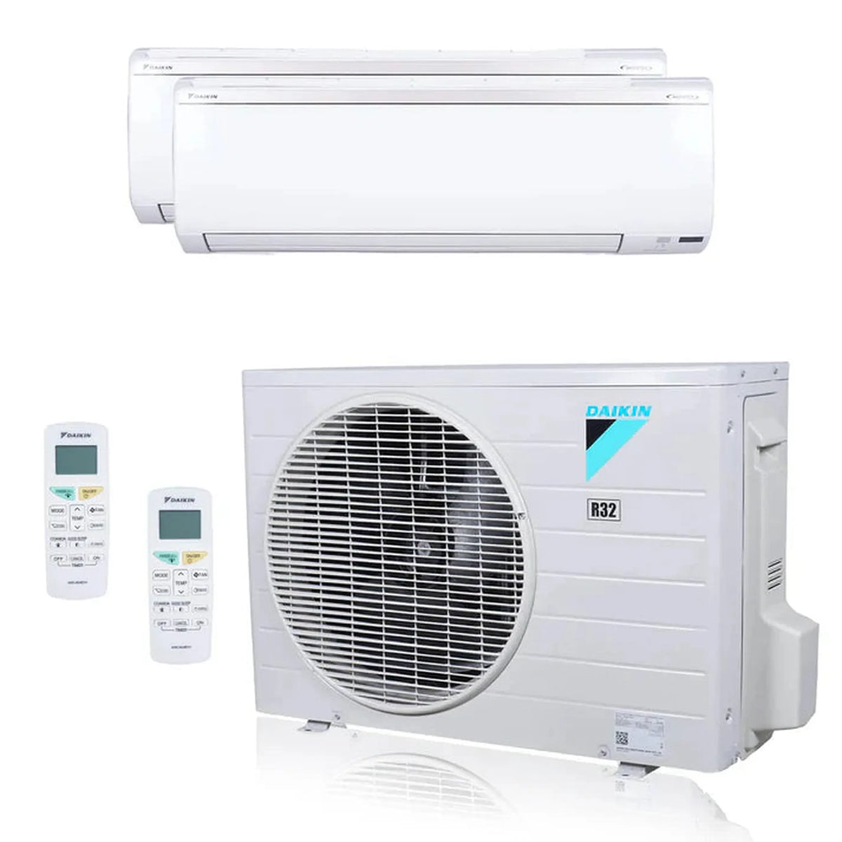 Daikin MXM Series 18000 BTU 20.6 SEER2 2 Zone R32 Ductless Mini Split Heat Pump System - 12K+12K