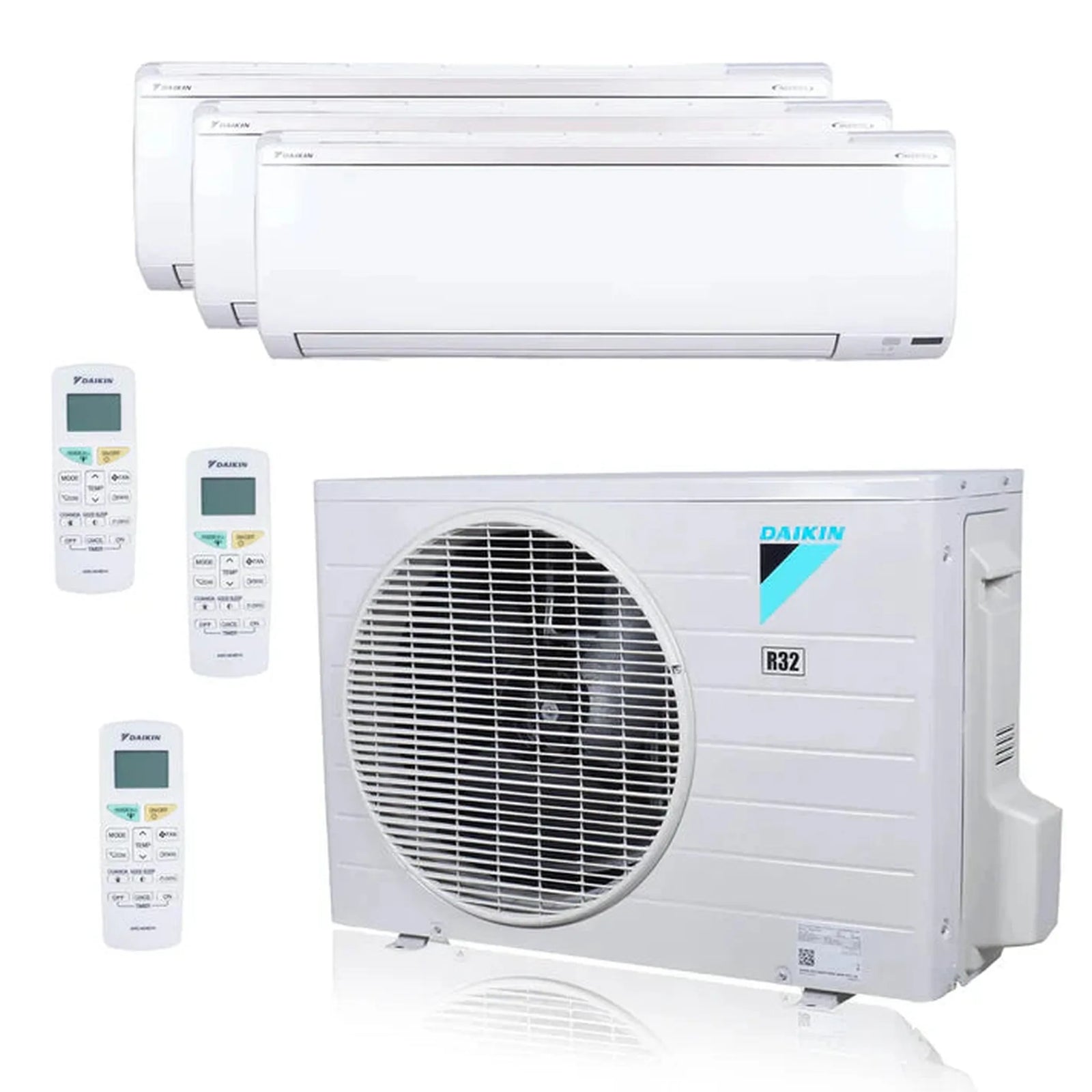 Daikin MXM Series 36000 BTU 20.6 SEER2 3 Zone R32 Ductless Mini Split Heat Pump System - 15K+15K+18K