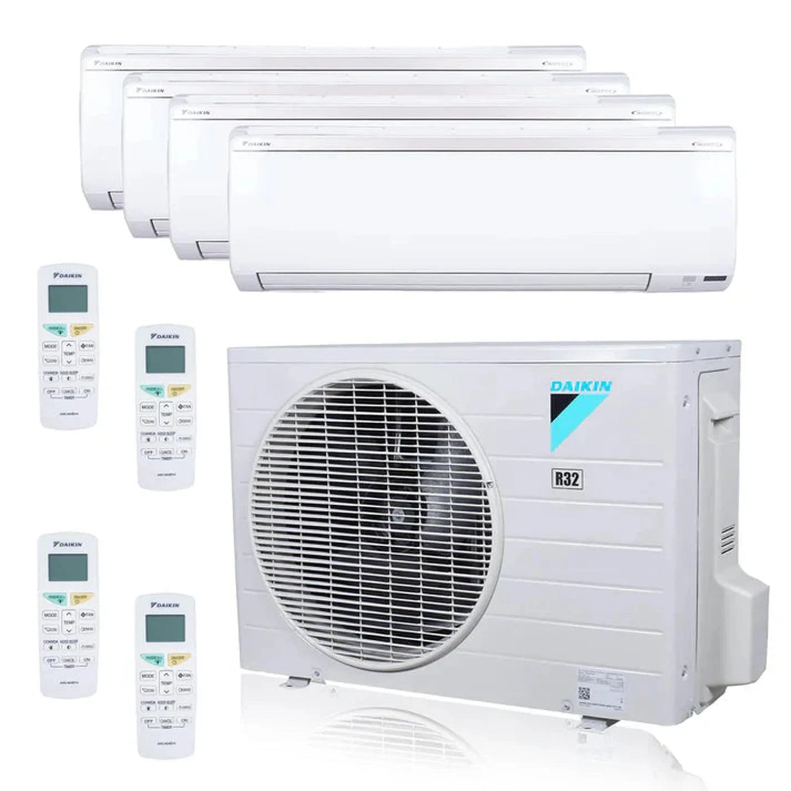 Daikin MXM Series 36000 BTU 20.6 SEER2 4 Zone R32 Ductless Mini Split Heat Pump System - 12K+12K+12K+12K