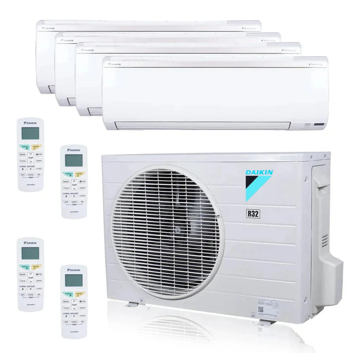 Daikin MXM Series 36000 BTU 20.6 SEER2 4 Zone R32 Ductless Mini Split Heat Pump System - 9K+9K+9K+15K