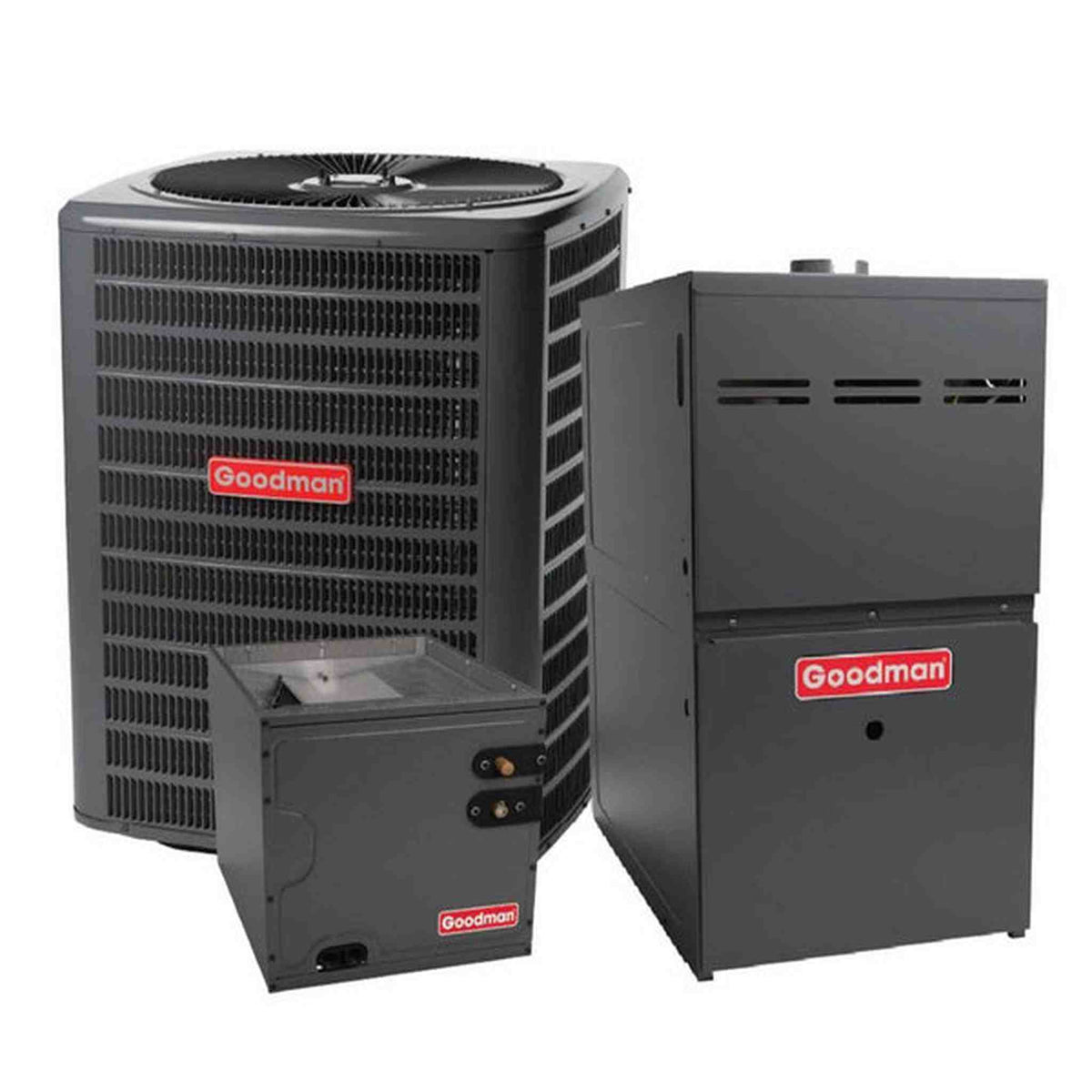 3.5 Ton 15.2 SEER 2 R-32 80,000 BTU 80% AFUE Goodman Dual Fuel System - Upflow