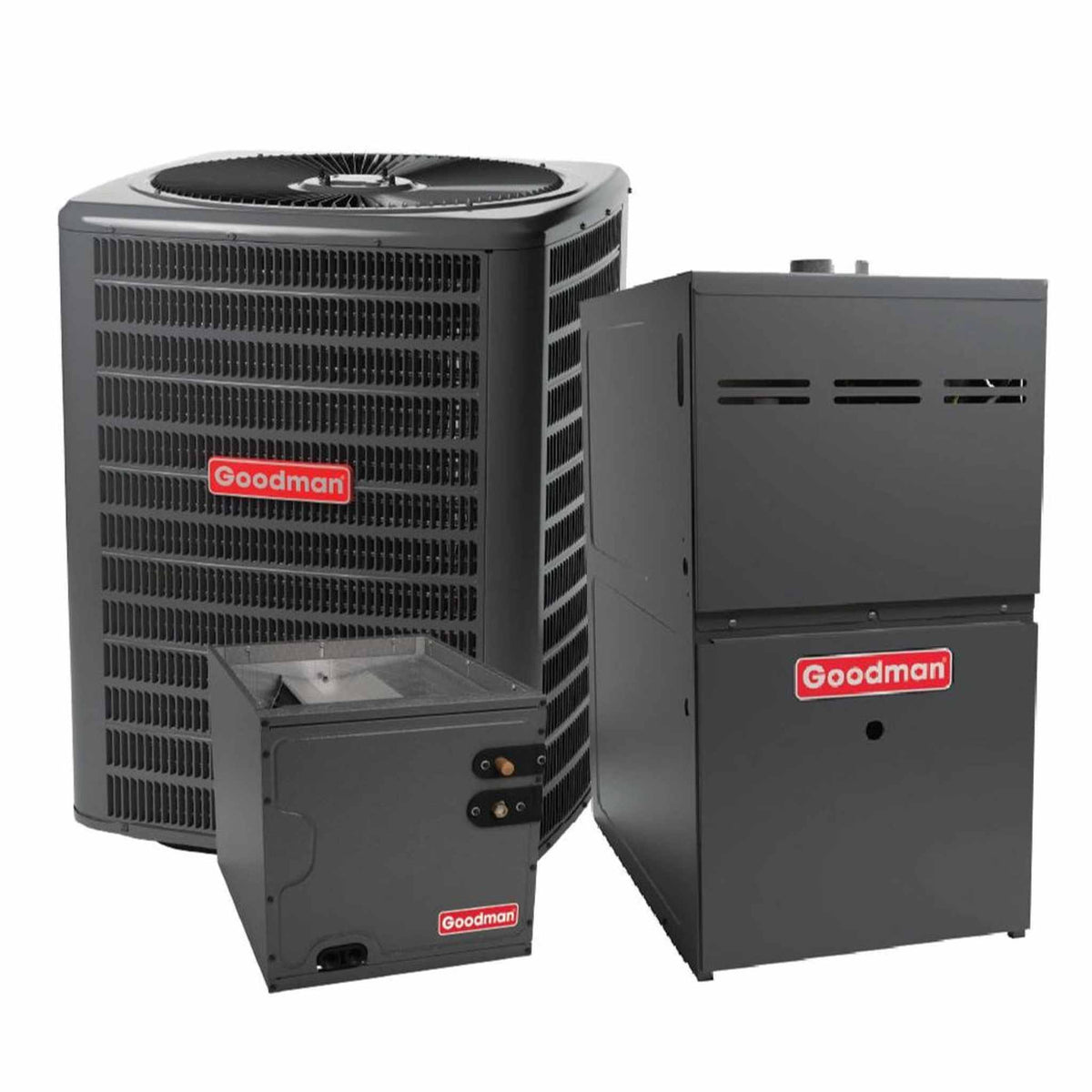 Goodman 2.5 Ton 13.8 SEER2 80% AFUE 80,000 BTU Gas Furnace & R32 Air Conditioner - Upflow