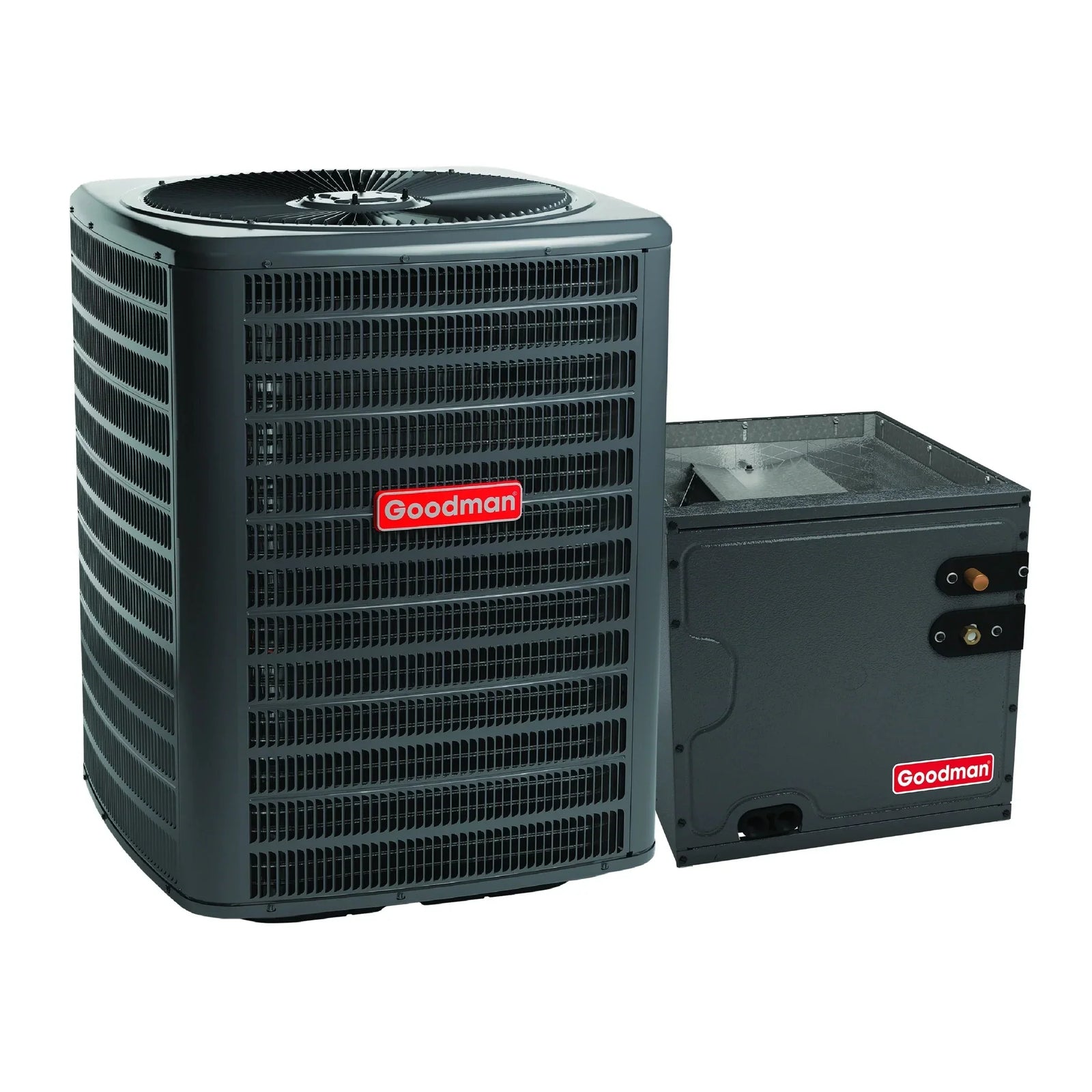 Goodman 1.5 Ton 14.3 SEER2 R32 Air Conditioner & 17.5" Vertical Cased Coil