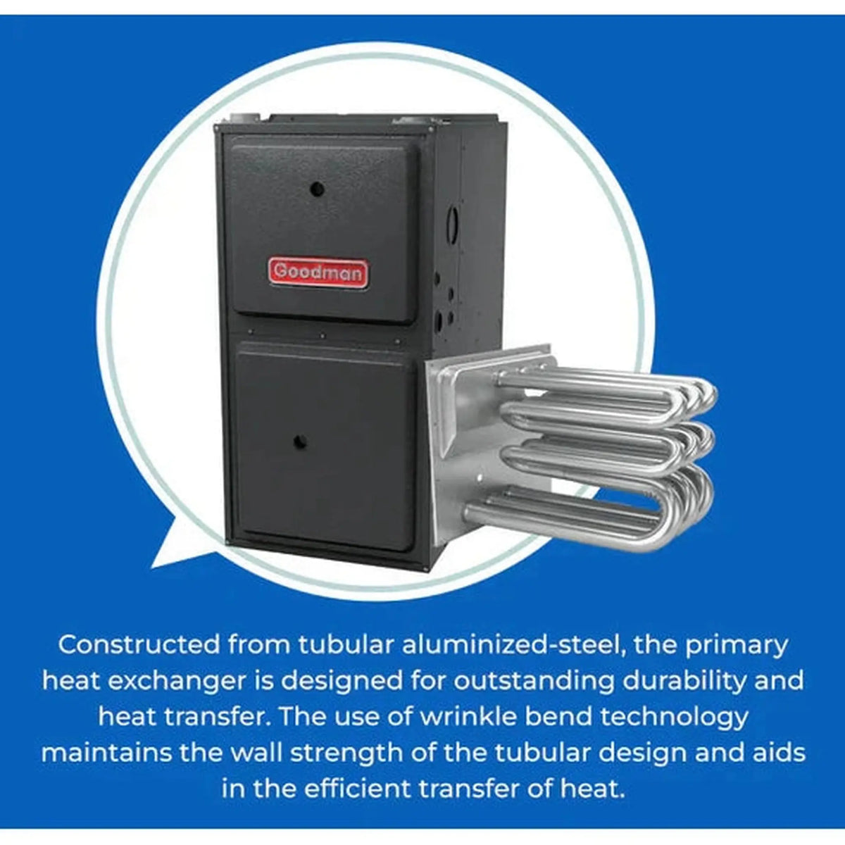 60,000 BTU 92% AFUE Single Stage Goodman Gas Furnace, Upflow/Horizontal